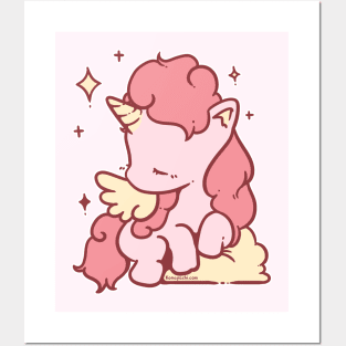 Soft Unicorn (Berry Pink) Posters and Art